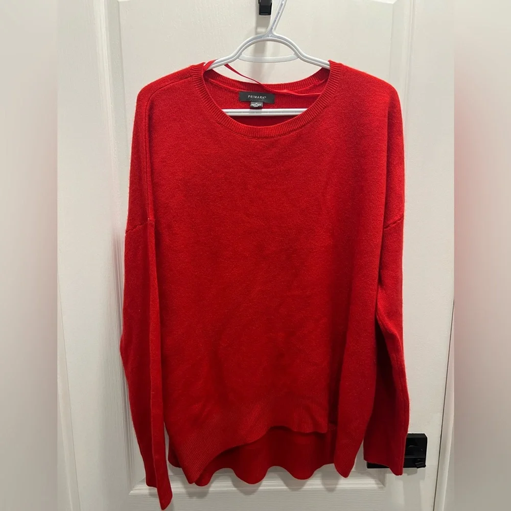 Primark Women’s Vibrant Red Crewneck Sweater - Picture 1 of 7